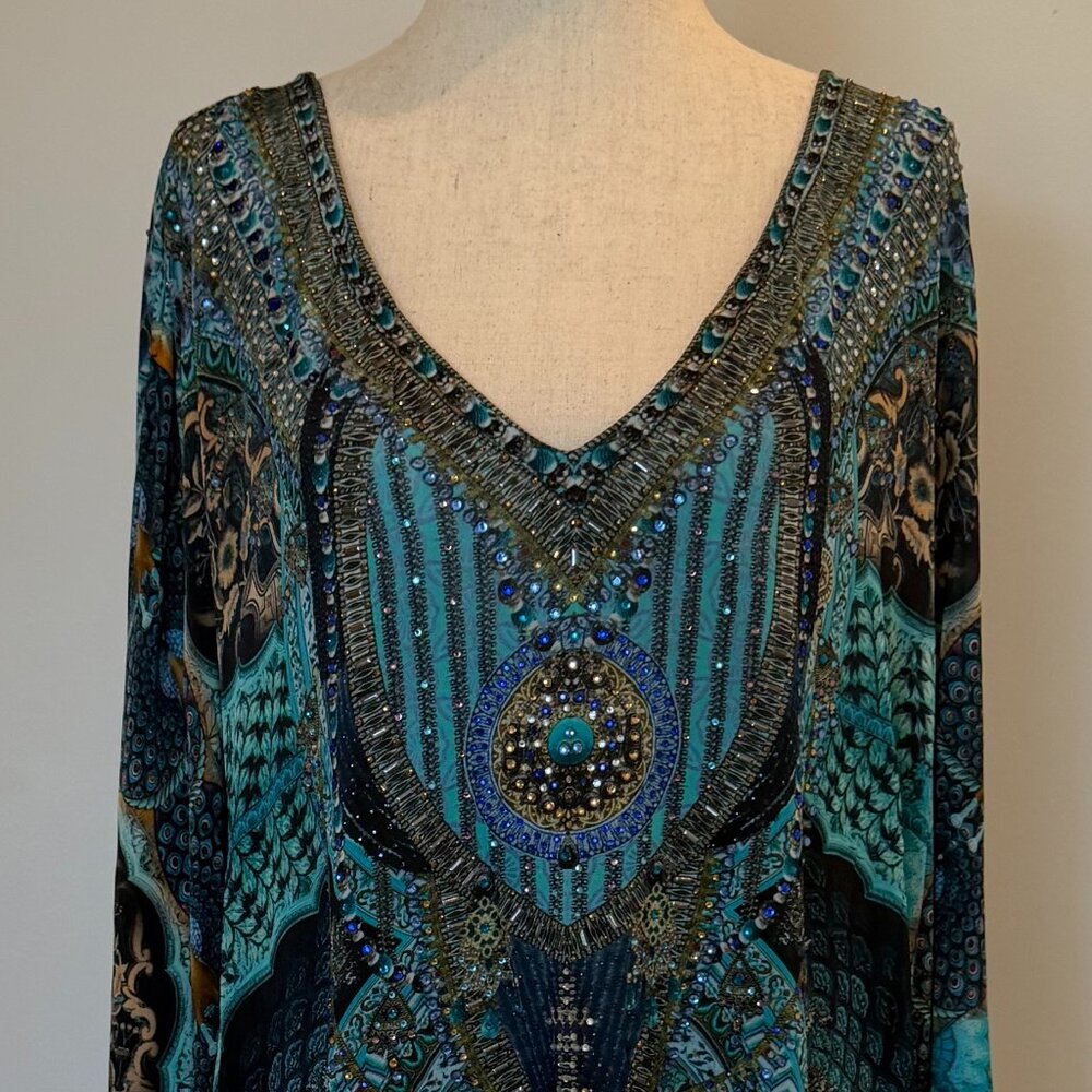 CAMILLA Short Kaftan - OS | Limited Edition Artisan Print | Crystals